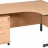 Karbon K1 Ergonomic Cantilever Office Desks With Tall Under Desk Pedestal