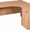 Karbon K2 Ergonomic Panel End Office Desks With 600D Desk End Pedestal -EQUIP4WORK Sales 073452