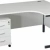 Karbon K3 Ergonomic Deluxe Cantilever Desk With Low Mobile Pedestal -EQUIP4WORK Sales 073535