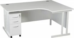 Karbon K3 Ergonomic Deluxe Cantilever Desk With Narrow Mobile Pedestal