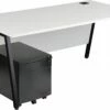 Karbon K6 A-Frame Rectangular Desks With Metal Low Mobile Pedestal -EQUIP4WORK Sales 073577