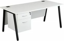 Karbon K6 A-Frame Rectangular Desks With Single Fixed Pedestal