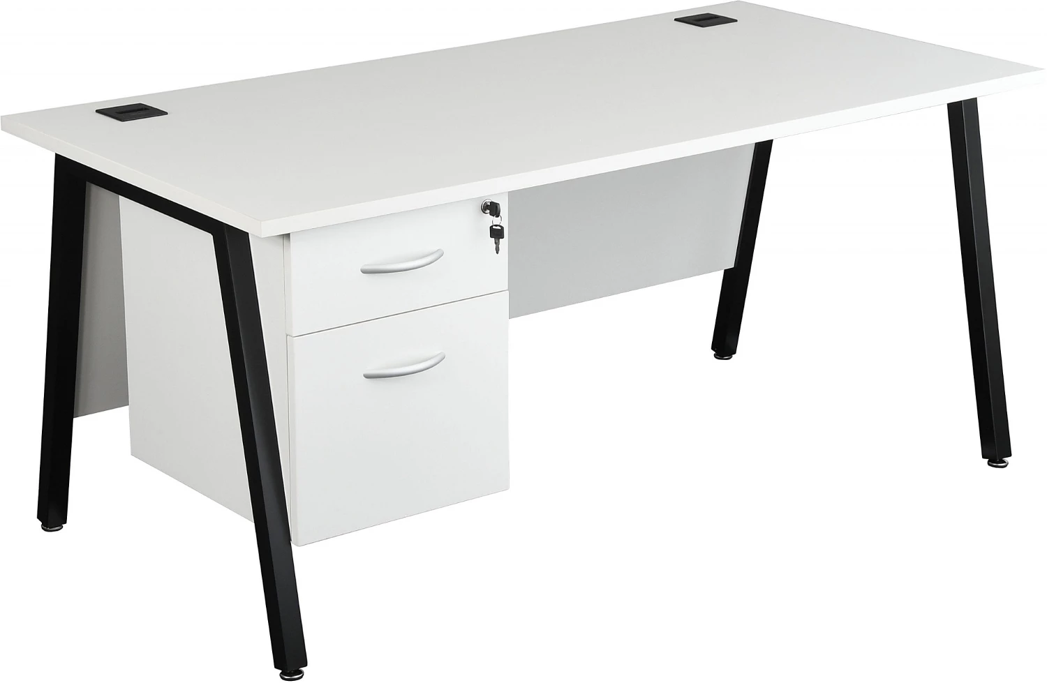 Karbon K6 A-Frame Rectangular Desks With Single Fixed Pedestal 3 Karbon K6 A-Frame Rectangular Desks With Single Fixed Pedestal