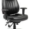 Alpha 24 Hour Black Leather Task Chairs