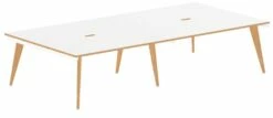 Bianco 4 Person Back To Back Rectangular Bench Desk