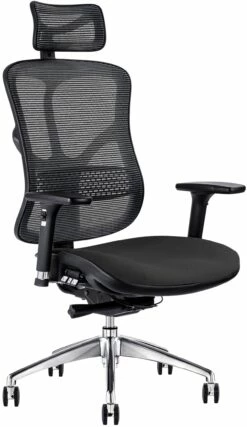 F94 Mesh And Fabric Office Chair With Headrest